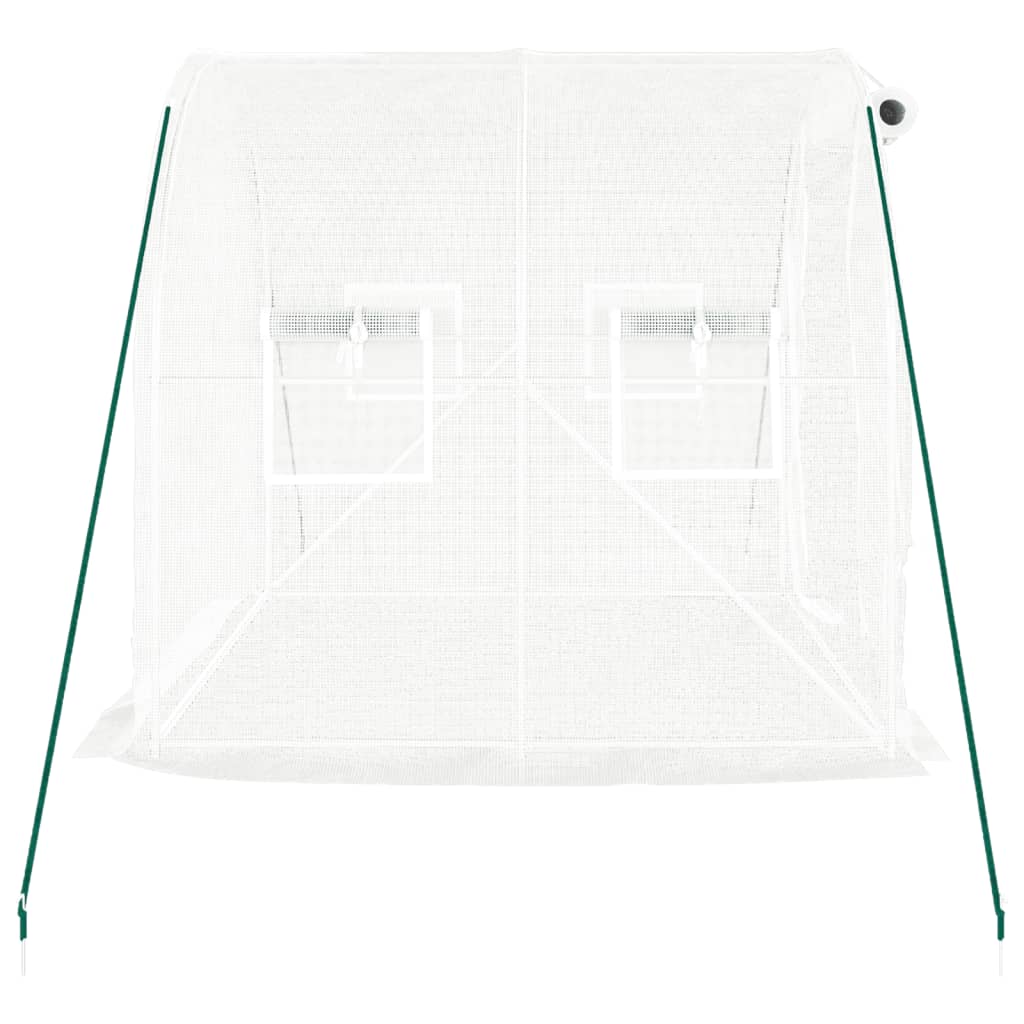 Fehér acélvázas melegház 4 m² 2x2x2 m 5