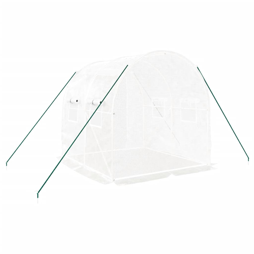 Fehér acélvázas melegház 4 m² 2x2x2 m 6