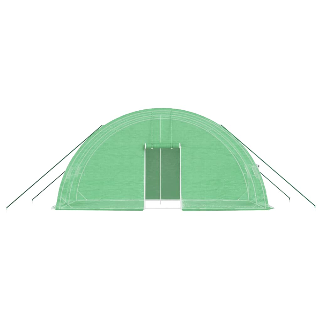 Zöld acélvázas melegház 12 m² 6 x 2 x 2,85 m 4