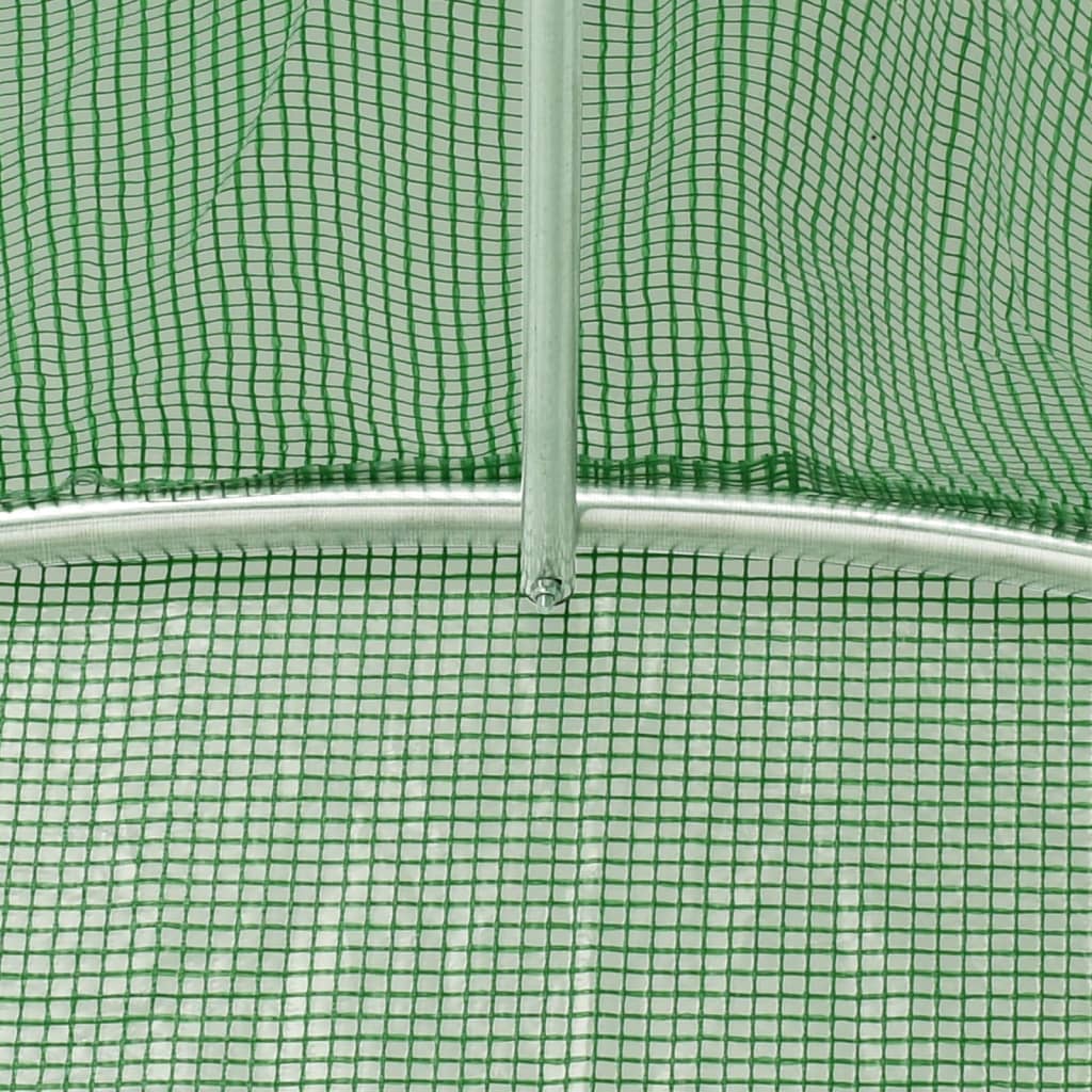 Zöld acélvázas melegház 12 m² 6 x 2 x 2,85 m 9