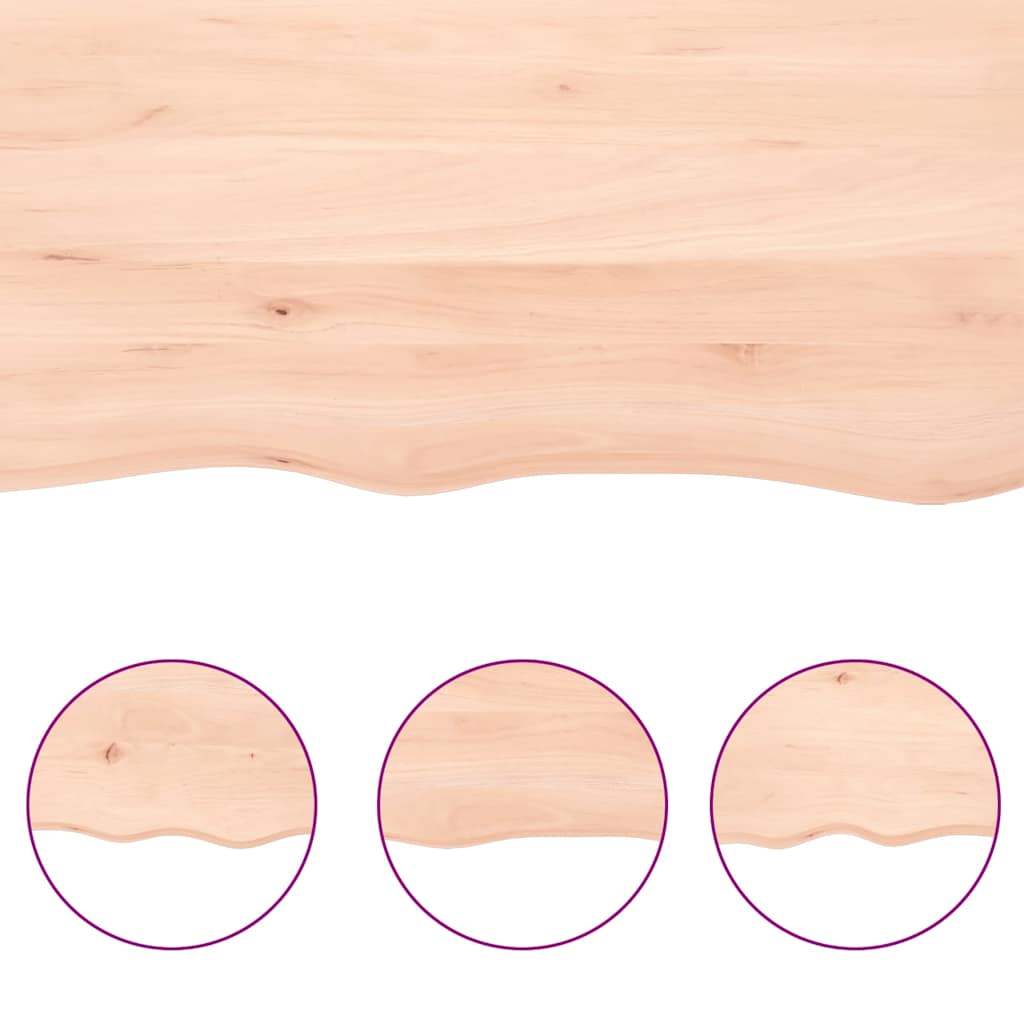 Kezeletlen tömör tölgyfa fali polc 40x30x(2-4) cm 6