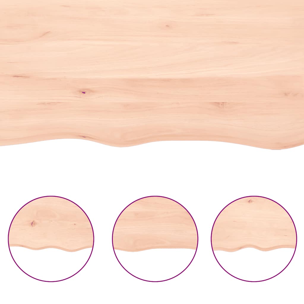 Kezeletlen tömör tölgyfa fali polc 40x30x(2-4) cm 8