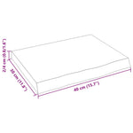 Kezeletlen tömör tölgyfa fali polc 40x30x(2-4) cm 10