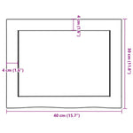 Kezeletlen tömör tölgyfa fali polc 40x30x(2-4) cm 11