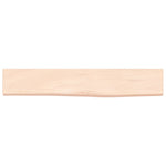 Kezeletlen tömör tölgyfa fali polc 60x10x2 cm 4