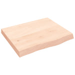 Kezeletlen tömör tölgyfa fali polc 60x50x(2-6) cm 2