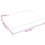Kezeletlen tömör tölgyfa fali polc 60x50x(2-6) cm 9