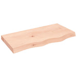 Kezeletlen tömör tölgyfa fali polc 80x40x(2-6) cm 2