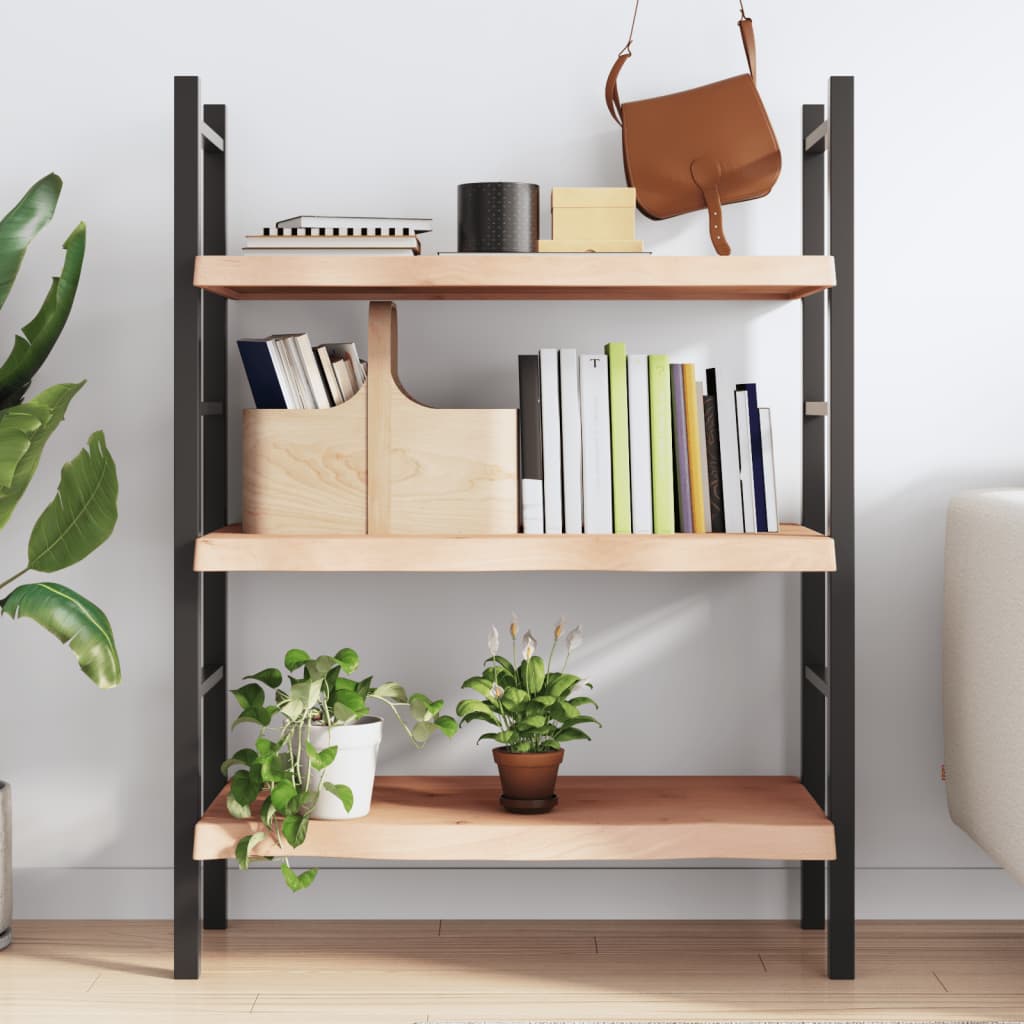 Kezeletlen tömör tölgyfa fali polc 80x40x(2-6) cm 3
