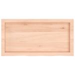 Kezeletlen tömör tölgyfa fali polc 80x40x(2-6) cm 5
