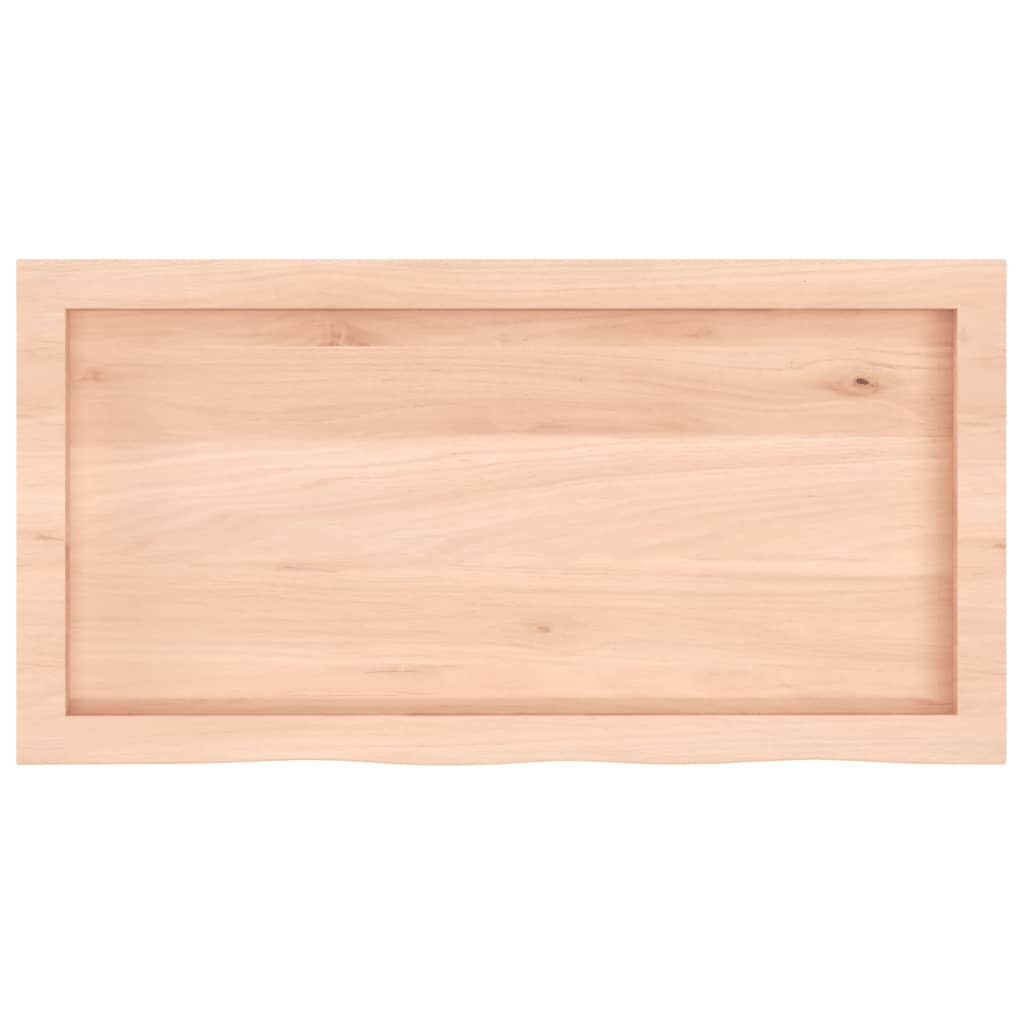 Kezeletlen tömör tölgyfa fali polc 80x40x(2-6) cm 5