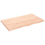 Kezeletlen tömör tölgyfa fali polc 100x60x(2-4) cm 2