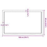 Kezeletlen tömör tölgyfa fali polc 100x60x(2-4) cm 10