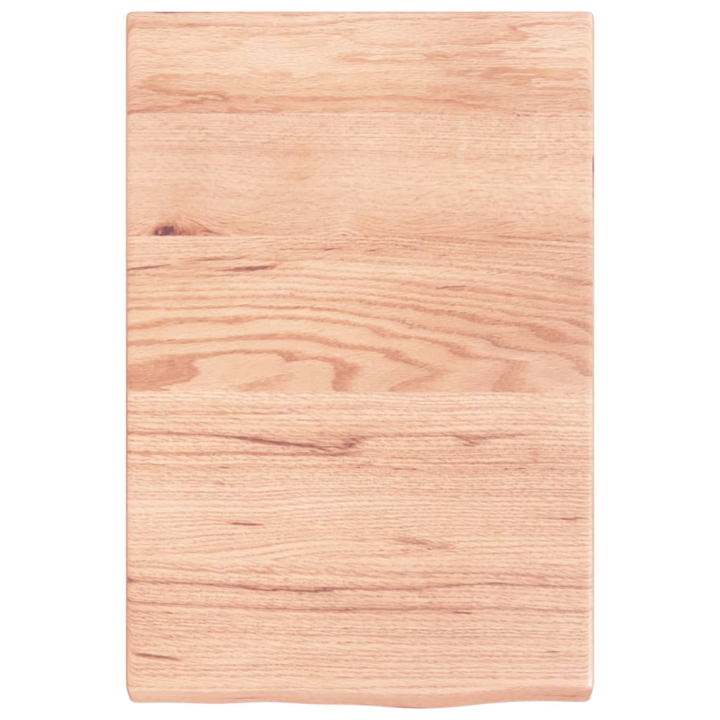 Világosbarna kezelt tömör tölgyfa fali polc 40x60x(2-4) cm 4
