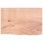 Világosbarna kezelt tömör tölgyfa fali polc 60x40x(2-4) cm 4