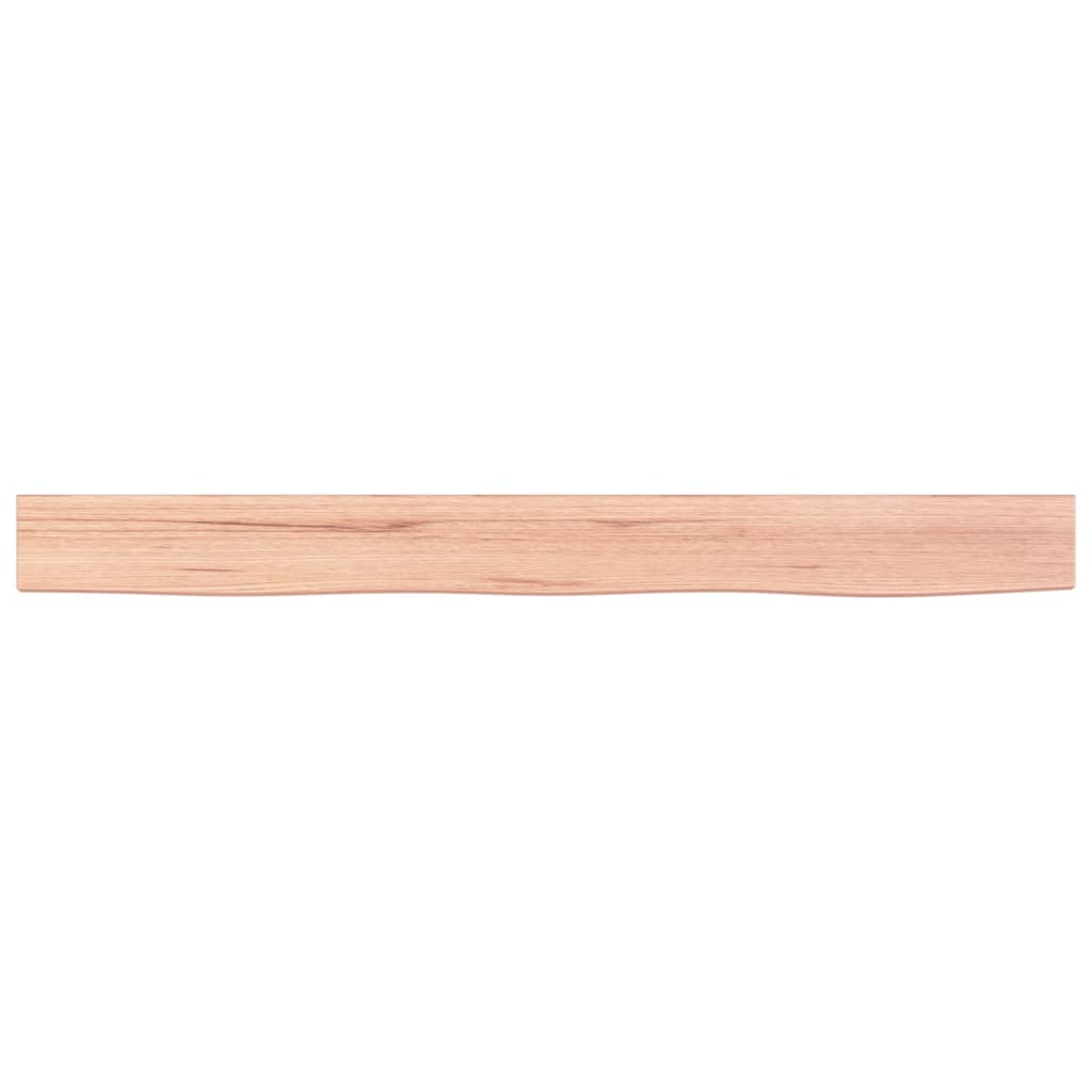 Világosbarna kezelt tömör tölgyfa fali polc 100x10x2 cm 4