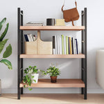 Világosbarna kezelt tömör tölgyfa fali polc 100x50x(2-6) cm 3