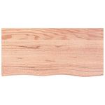 Világosbarna kezelt tömör tölgyfa fali polc 100x50x(2-6) cm 4