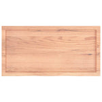 Világosbarna kezelt tömör tölgyfa fali polc 100x50x(2-6) cm 6