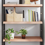 Világosbarna kezelt tömör tölgyfa fali polc 100x50x(2-6) cm