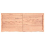 Világosbarna kezelt tömör tölgyfa fali polc 120 x 50 x (2-6) cm 2
