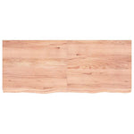 Világosbarna kezelt tömör tölgyfa fali polc 120 x 50 x (2-6) cm 3