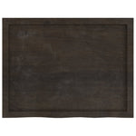 Sötétbarna kezelt tömör tölgyfa fali polc 80x60x(2-4) cm 5