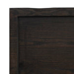 Sötétbarna kezelt tömör tölgyfa fali polc 80x60x(2-4) cm 7