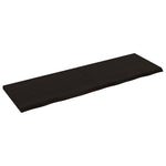 Sötétbarna kezelt tömör tölgyfa fali polc 160 x 50 x (2-4) cm 2