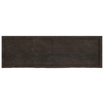 Sötétbarna kezelt tömör tölgyfa fali polc 160 x 50 x (2-4) cm 3