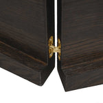 Sötétbarna kezelt tömör tölgyfa fali polc 160 x 50 x (2-4) cm 5
