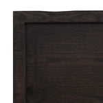 Sötétbarna kezelt tömör tölgyfa fali polc 160 x 50 x (2-4) cm 8