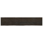 Sötétbarna kezelt tömör tölgyfa fali polc 200 x 40 x (2-6) cm 2