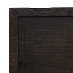 Sötétbarna kezelt tömör tölgyfa fali polc 200 x 40 x (2-6) cm 7
