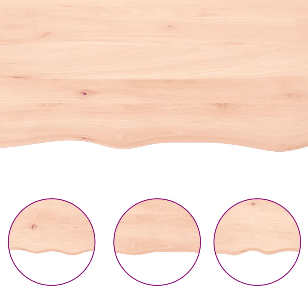 Asztallap 40x40x(2-4) cm kezeletlen tömör fa élőszegélyes 5