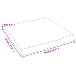 Asztallap 40x40x(2-4) cm kezeletlen tömör fa élőszegélyes 8