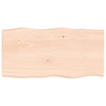 Asztallap 100x50x(2-4) cm kezeletlen tömör fa élőszegélyes 2