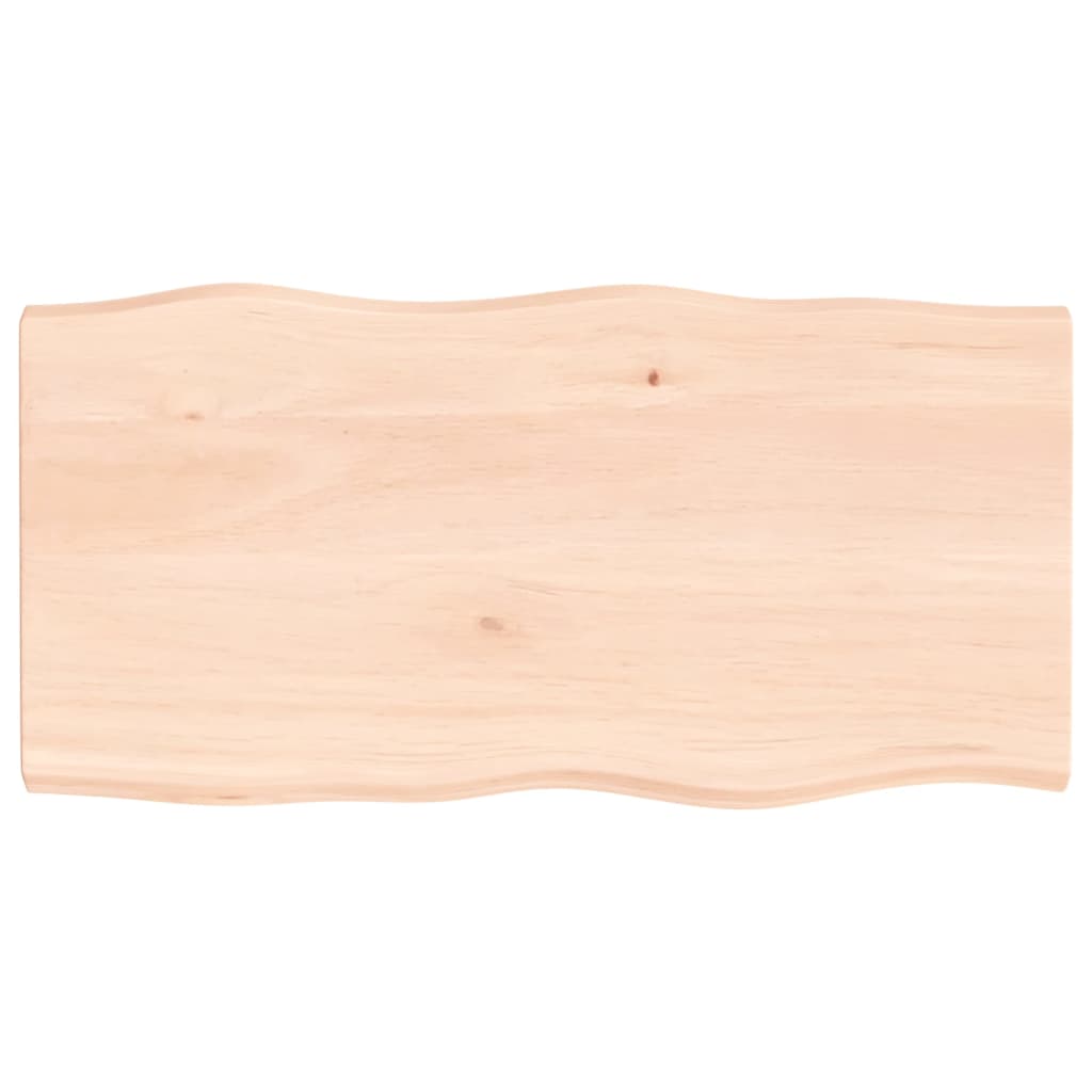Asztallap 100x50x(2-4) cm kezeletlen tömör fa élőszegélyes 2