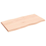 Asztallap 100x50x(2-4) cm kezeletlen tömör fa élőszegélyes 4