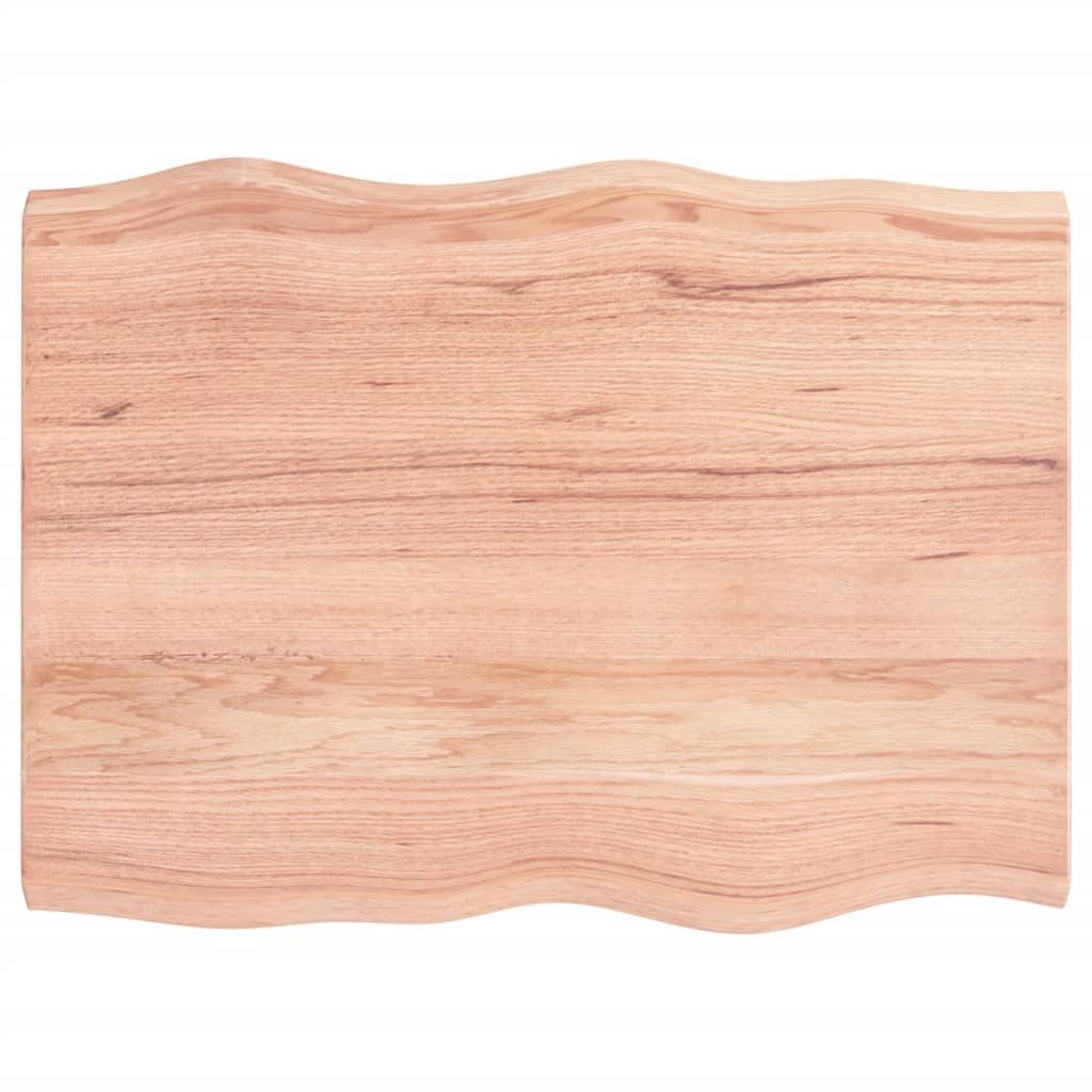 Világosbarna asztallap 80x60x(2-4) cm kezelt tömör élőszegélyes 2