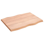 Világosbarna asztallap 80x60x(2-4) cm kezelt tömör élőszegélyes 4