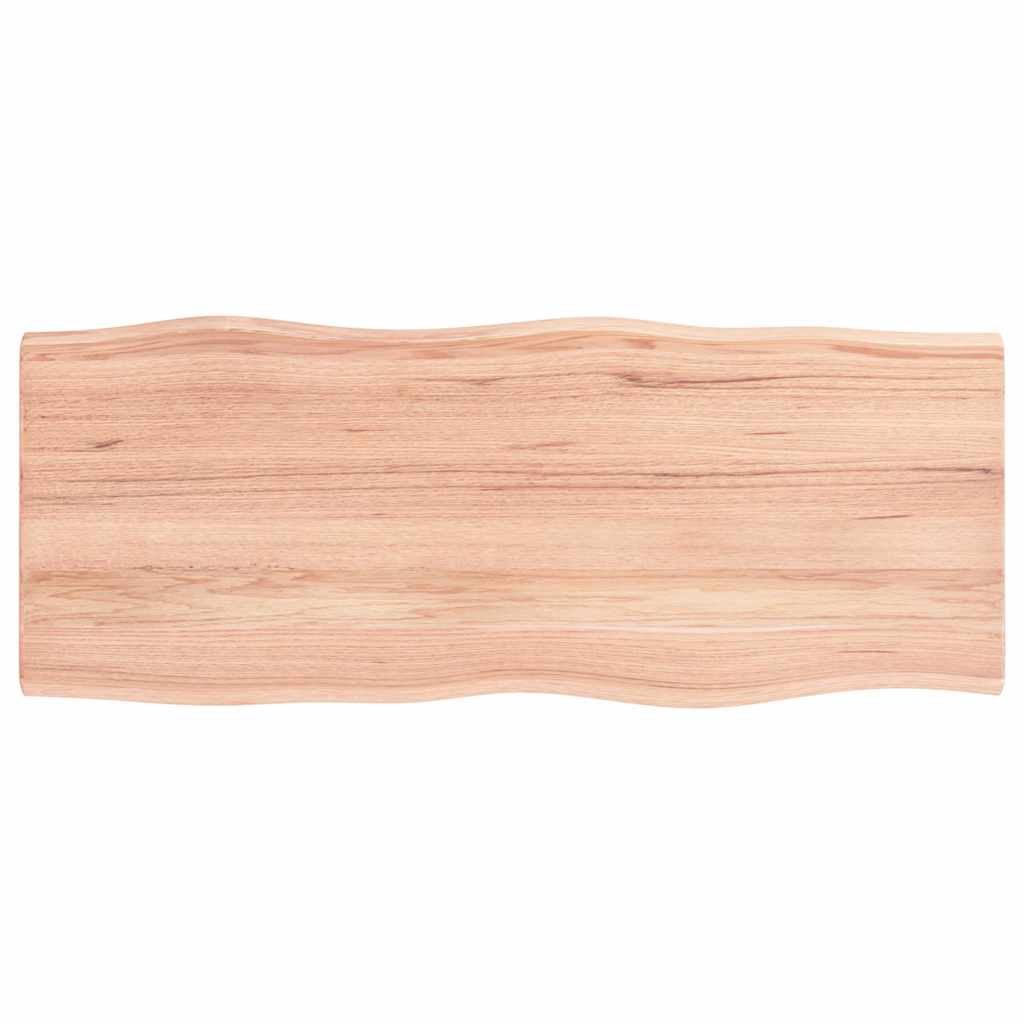 Világosbarna asztallap 100x40x2 cm kezelt tömör tölgyfa 2