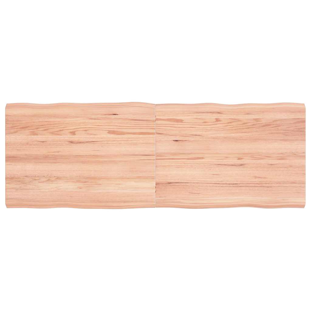Világosbarna kezelt tömör asztallap 140x50x(2-4) cm
