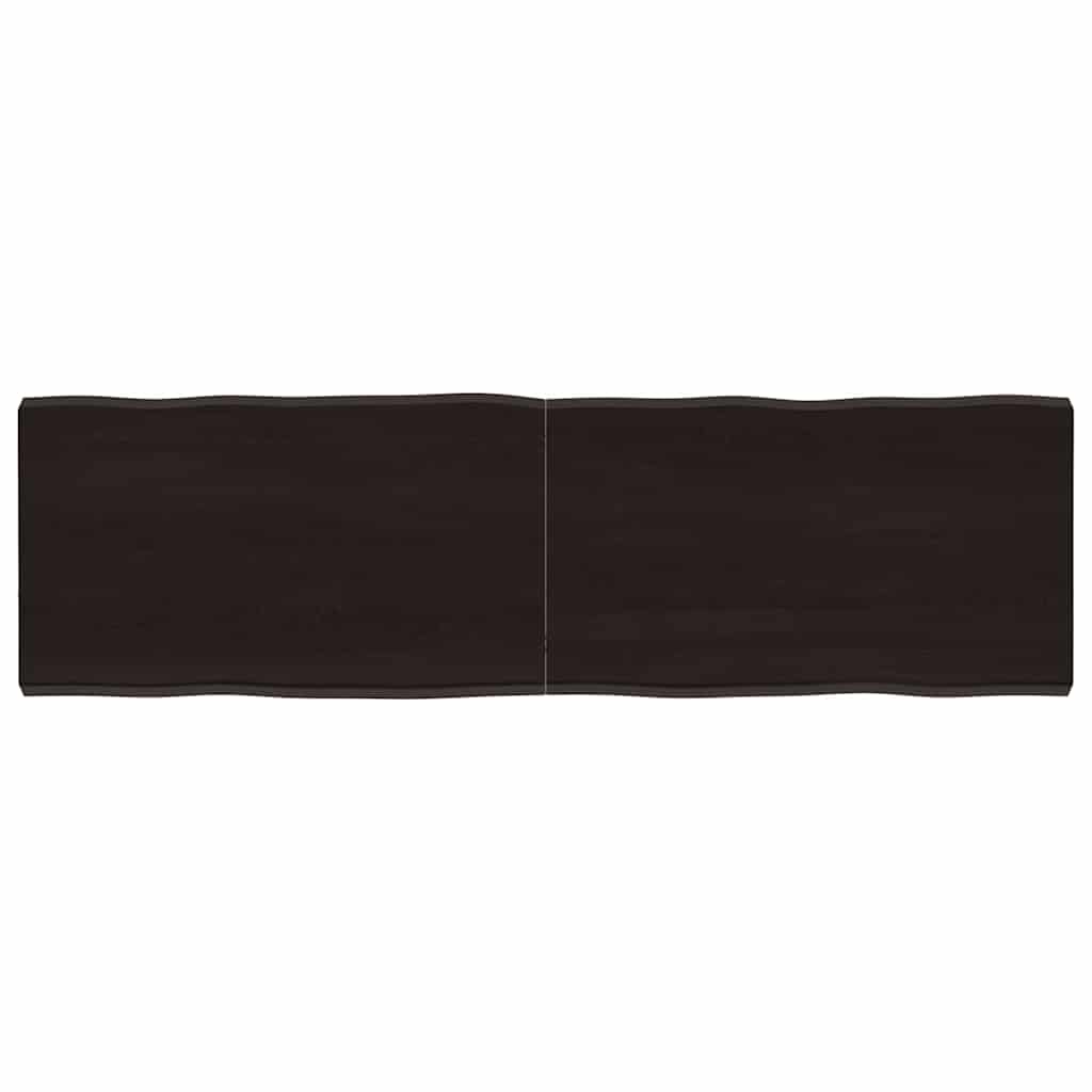 Sötétbarna kezelt tömör asztallap 140x40x(2-4) cm