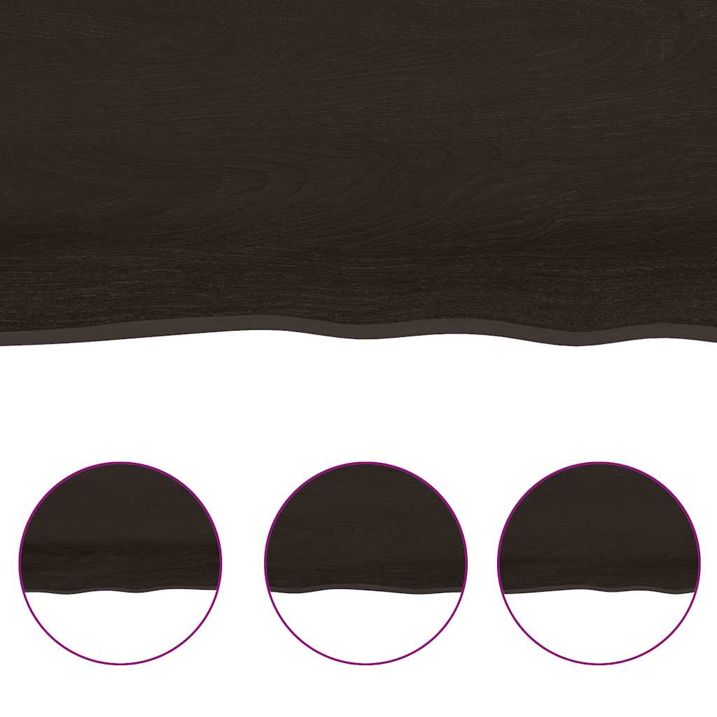 Sötétbarna kezelt tömör asztallap 140x40x(2-4) cm 6