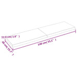 Sötétbarna kezelt tömör asztallap 140x40x(2-4) cm 9
