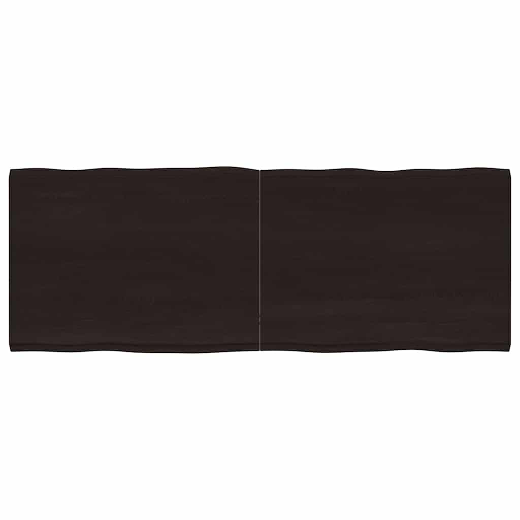 Sötétbarna kezelt tömör asztallap 160x60x(2-4) cm