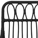 5 részes fekete polyrattan kerti étkezőgarnitúra 6
