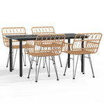 5 részes polyrattan kerti étkezőgarnitúra 2