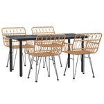 5 részes polyrattan kerti étkezőgarnitúra 3